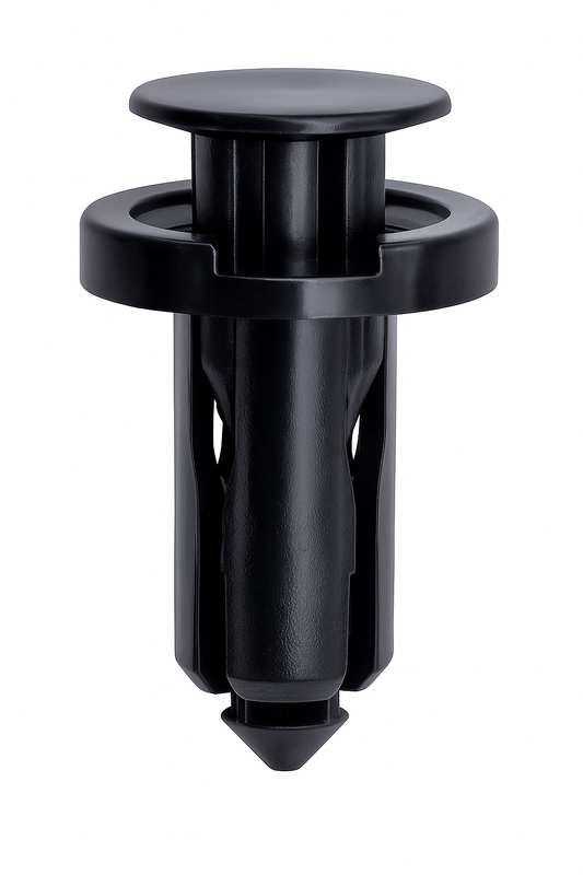 Bumper Push-Type Retainer – 18mm Black Nylon (100 pcs) | 01553-09241